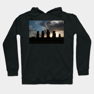 Moais at Sunrise Hoodie